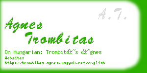 agnes trombitas business card